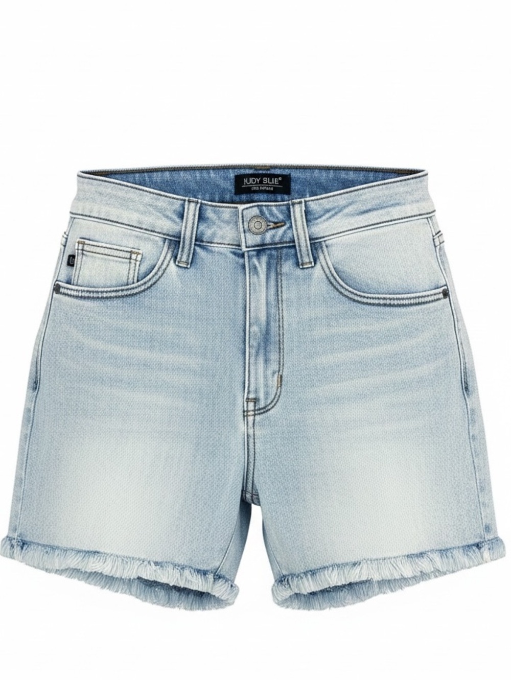 Judy Blue Jenny Vintage Light Wash High Rise Dad Cut Off Shorts Size Medium